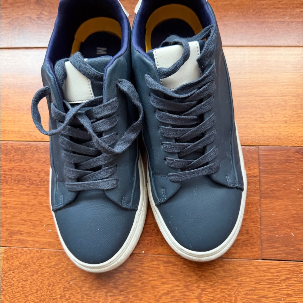 Mix No. 6 Navy and White Low-Top Athletic Sneakers